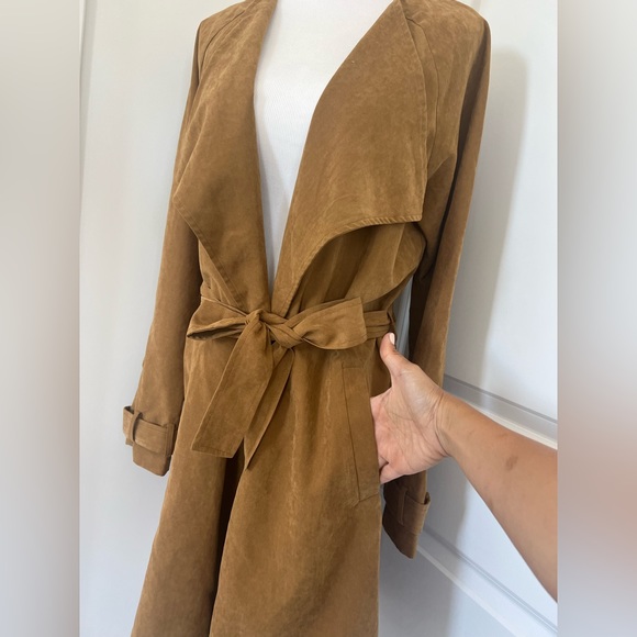 Open Front Trench Coat - Picture 4 of 5